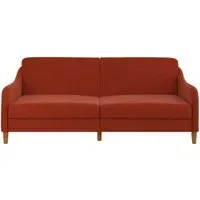 Jack 2-Seater Sofa Bed with Sprung Base - Orange, Linen