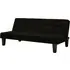 Keith Futon 2-Seater Sofa Bed - Black, Velvet