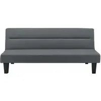 Keith Futon 3-Seater Sofa Bed - Grey, Velvet