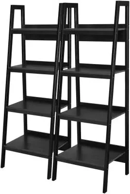 Laurens 4 Shelf Ladder Bookshelf - Black image