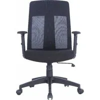 Leake Mesh Operator Chair with Arms - Black
