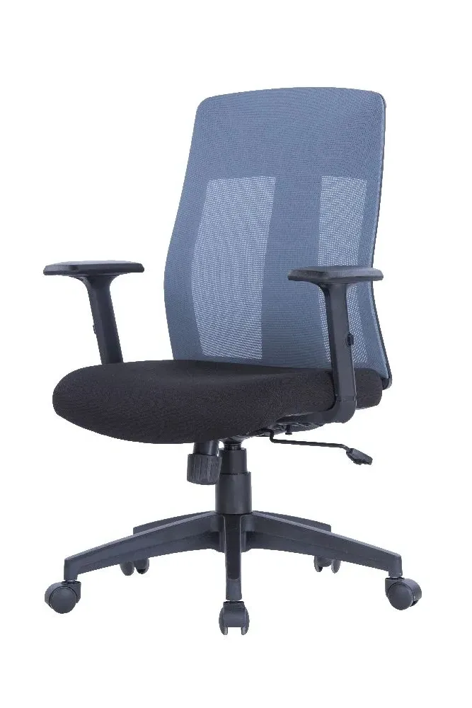 Leake Mesh Operator Chair with Arms - Grey
