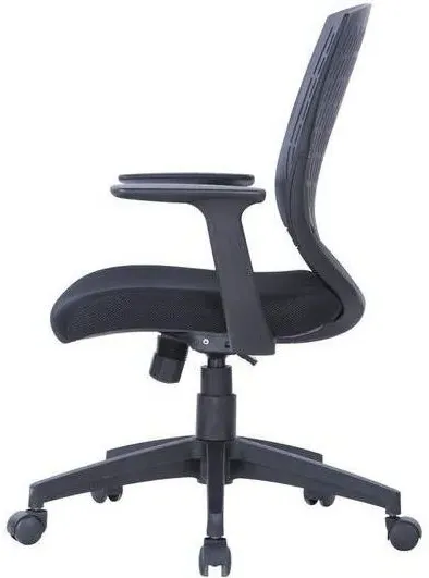 Meigs Task Operator Chair with Arms - Black, Fabric
