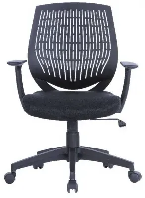 Meigs Task Operator Chair with Arms - Black, Fabric image