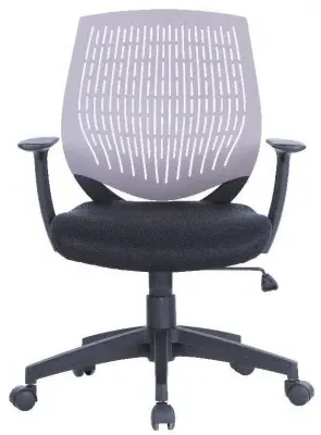 Meigs Task Operator Chair with Arms - Grey, Fabric