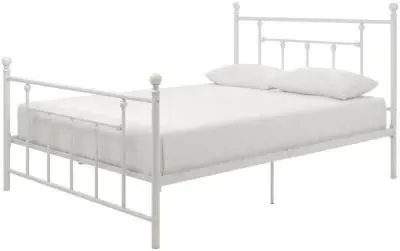 Melton Metal Bed Frame - White