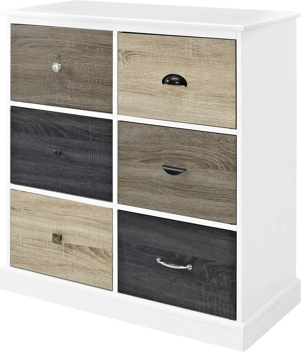 Merced 6 Door Storage Cabinet - White