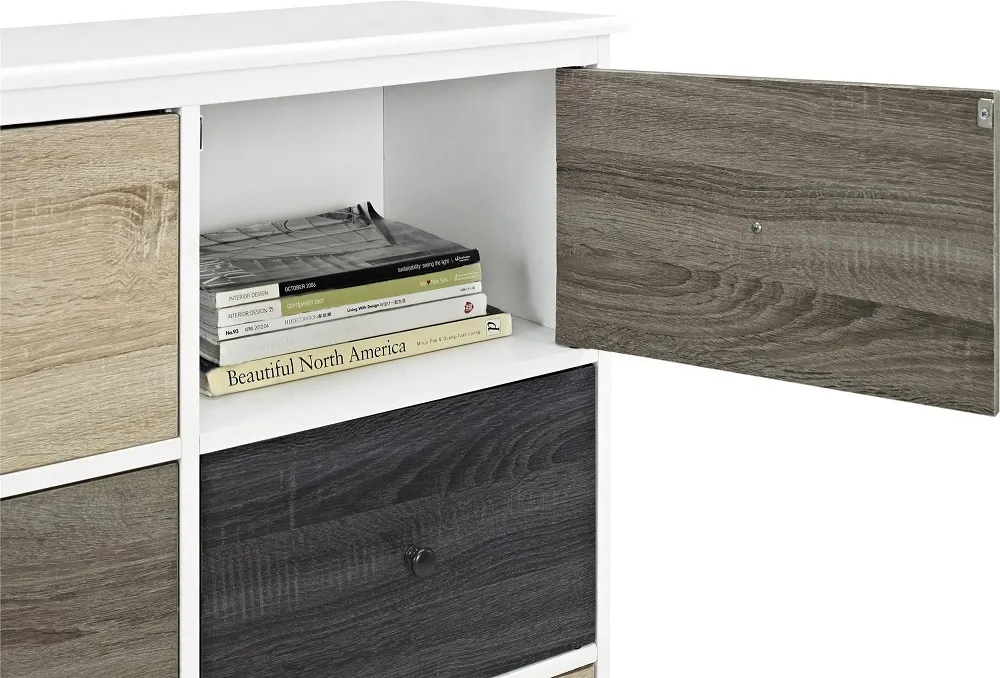 Merced 6 Door Storage Cabinet - White