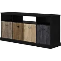 Merced TV Console with 4 Drawers - Black