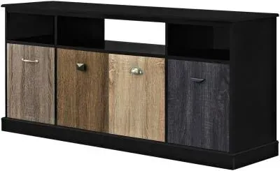 Merced TV Console with 4 Drawers - Black