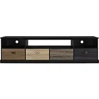 Merced TV Console with 4 Drawers - Black