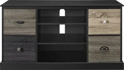 Merced TV Console with 4 Drawers - Black image