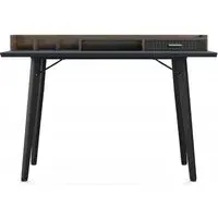 Mesa Writing Desk - Charcoal Grey, Walnut