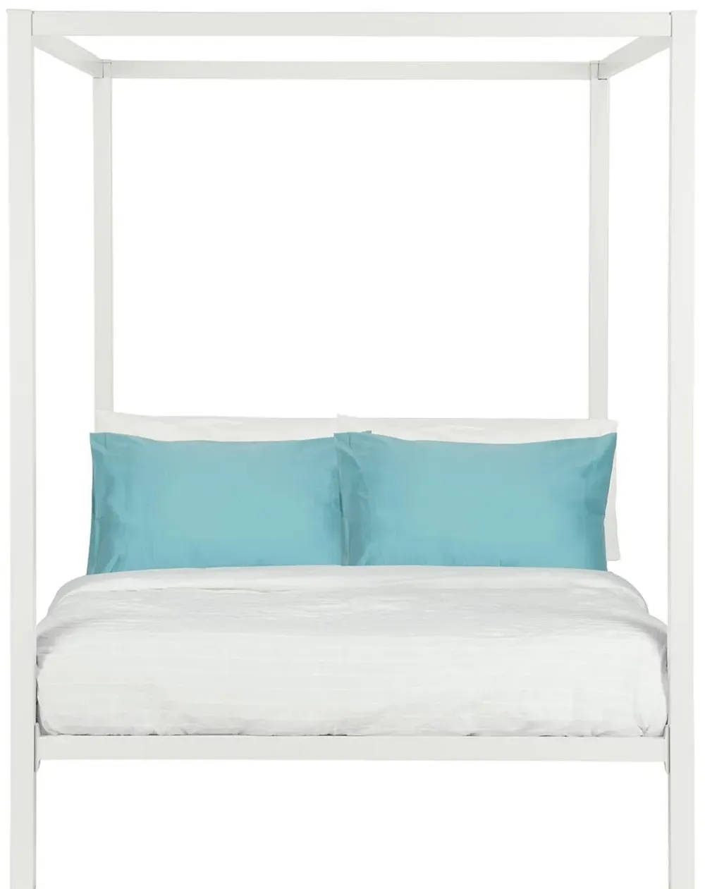 Moca Double Bed Frame - White, Metal