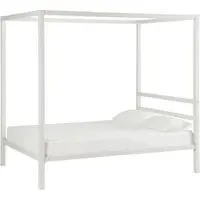 Moca Double Bed Frame - White, Metal