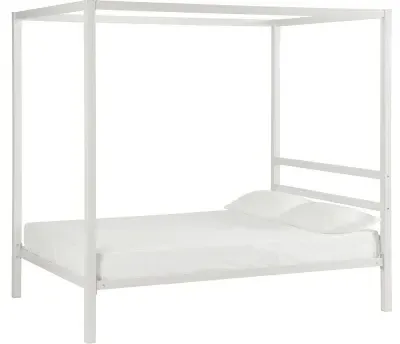 Moca Double Bed Frame - White, Metal image