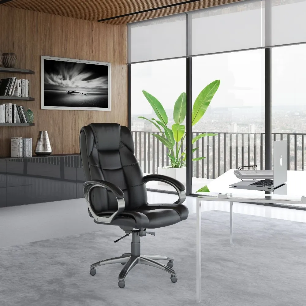 Norman Executive Office Chair - Black, Leather