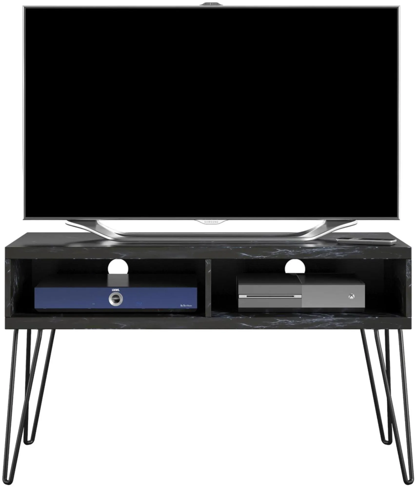 Novogratz Athena TV Stand up to 42in - Black Marble