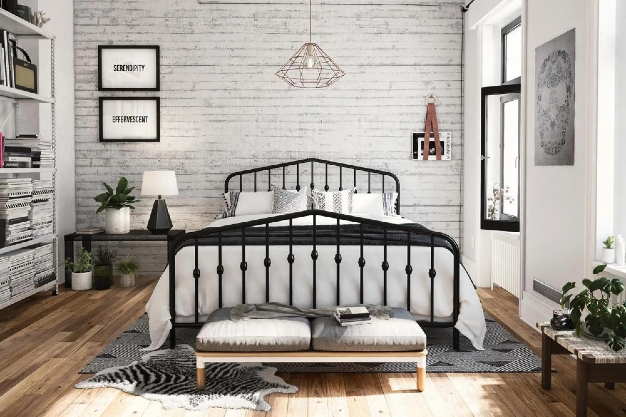 Novogratz Bushwick Metal Bed Frame - Black