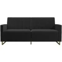 Novogratz Skylar Sofa Bed - Black, Velvet