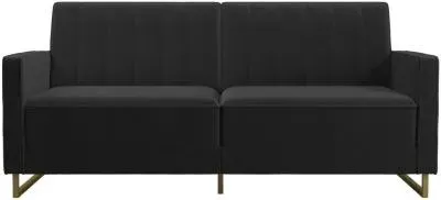 Novogratz Skylar Sofa Bed - Black, Velvet image