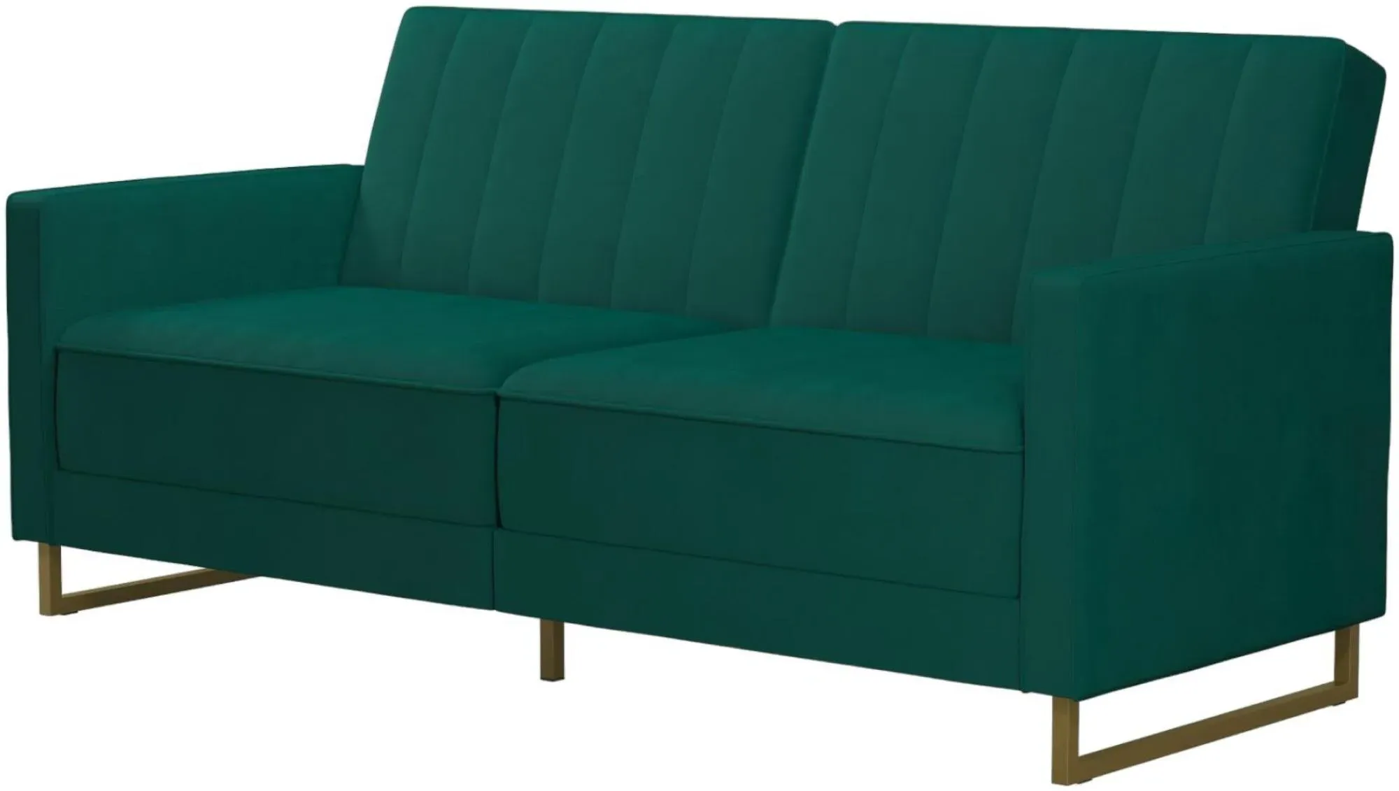 Novogratz Skylar Sofa Bed - Green, Velvet