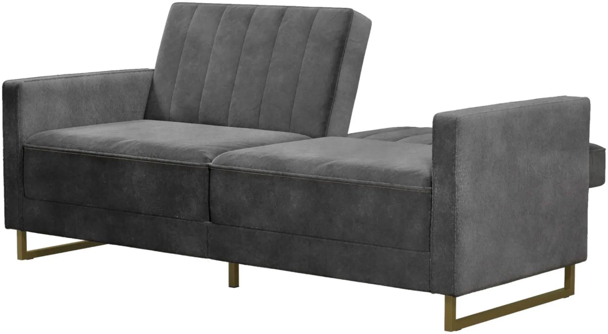 Novogratz Skylar Sofa Bed - Grey, Velvet
