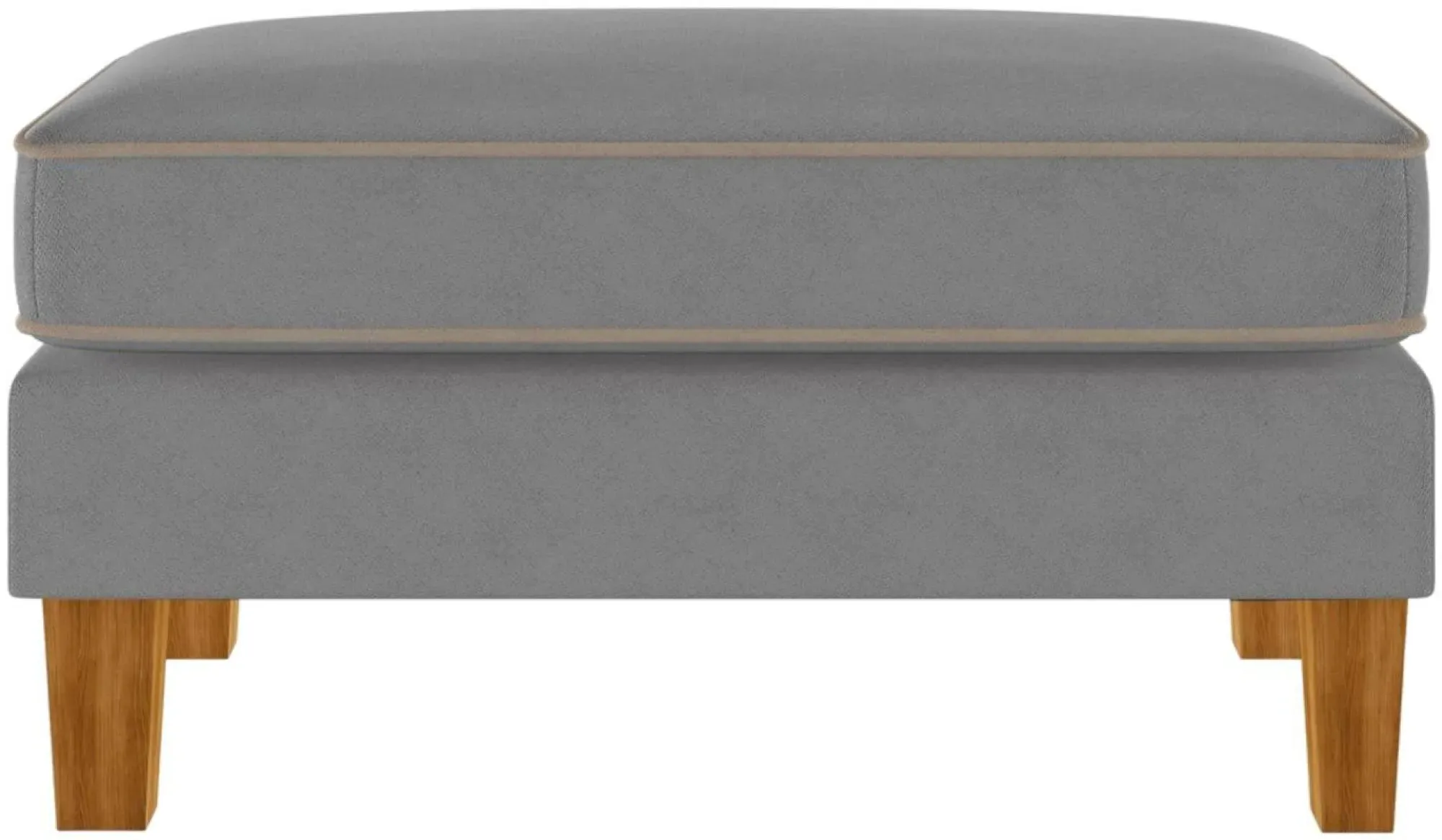 Nowata Bowen Ottoman - Grey, Chenille