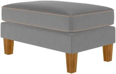 Nowata Bowen Ottoman - Grey, Chenille image