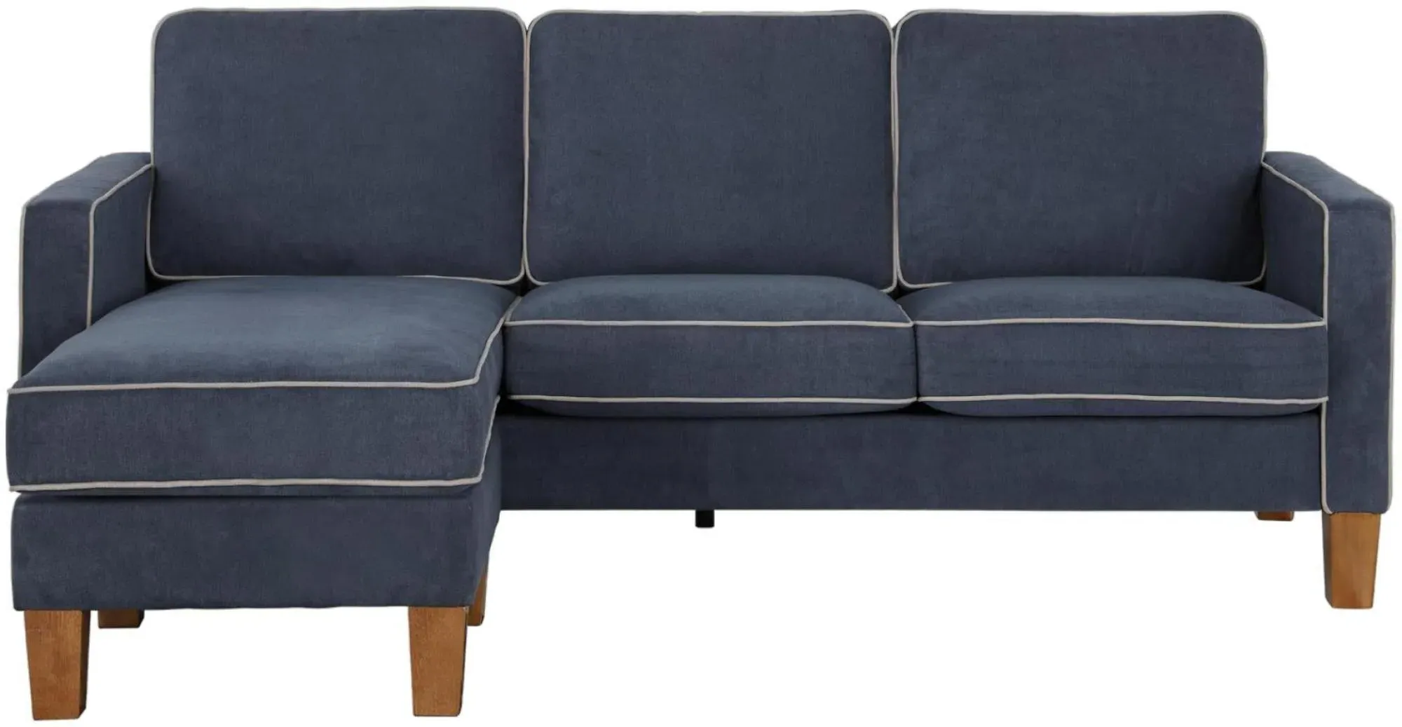 Nowata Bowen Sectional Sofa - Blue, Chenille