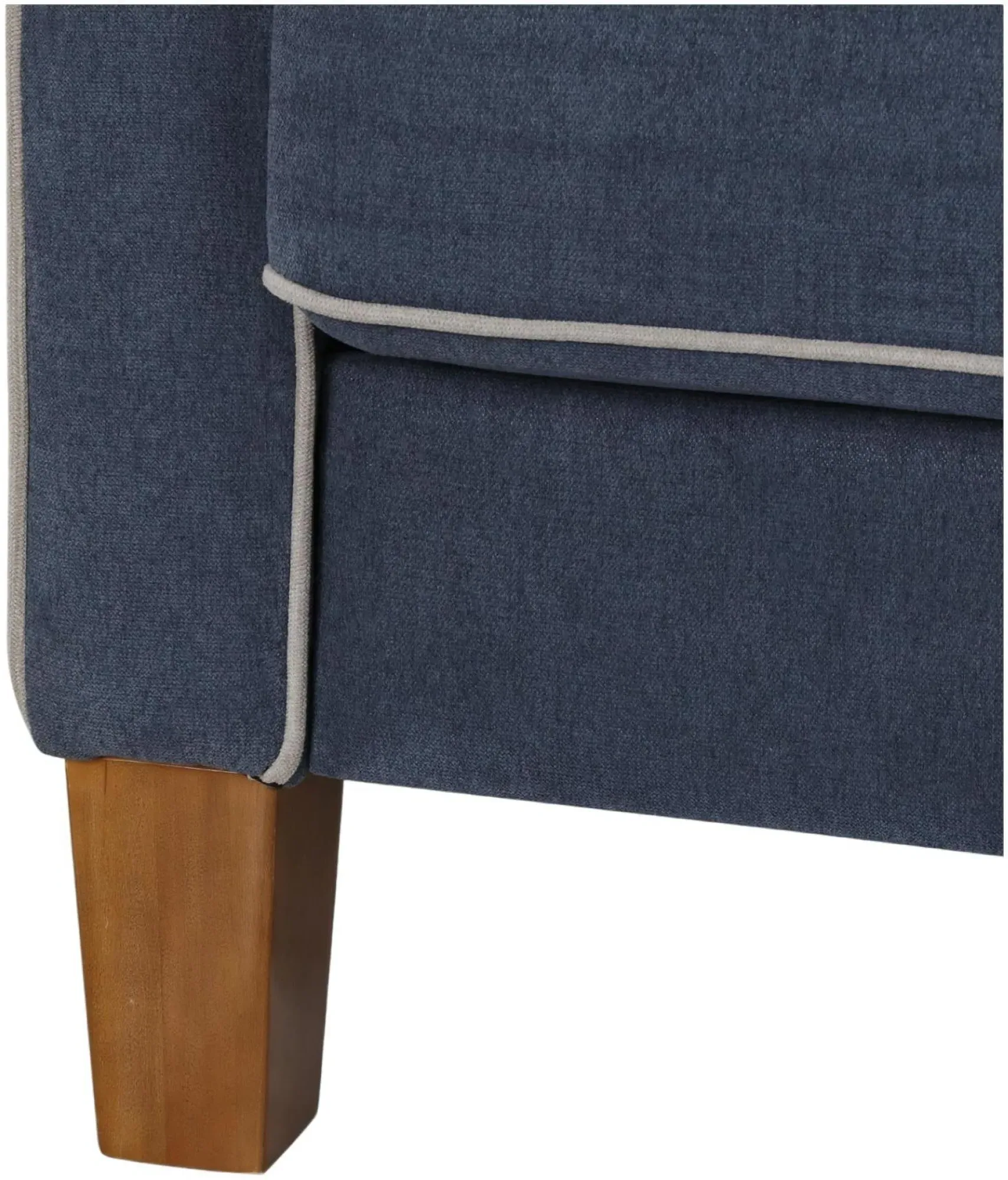 Nowata Bowen Sectional Sofa - Blue, Chenille