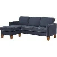 Nowata Bowen Sectional Sofa - Blue, Chenille
