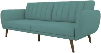 Nowata Brittany Futon Sofa Bed - Light Blue, Linen