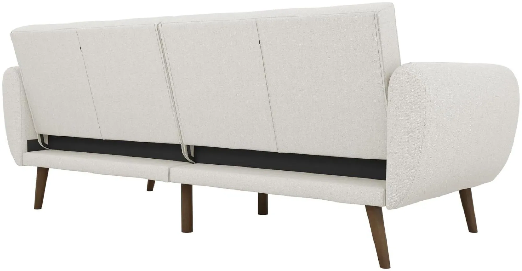 Nowata Brittany Futon Sofa Bed - Light Grey, Linen