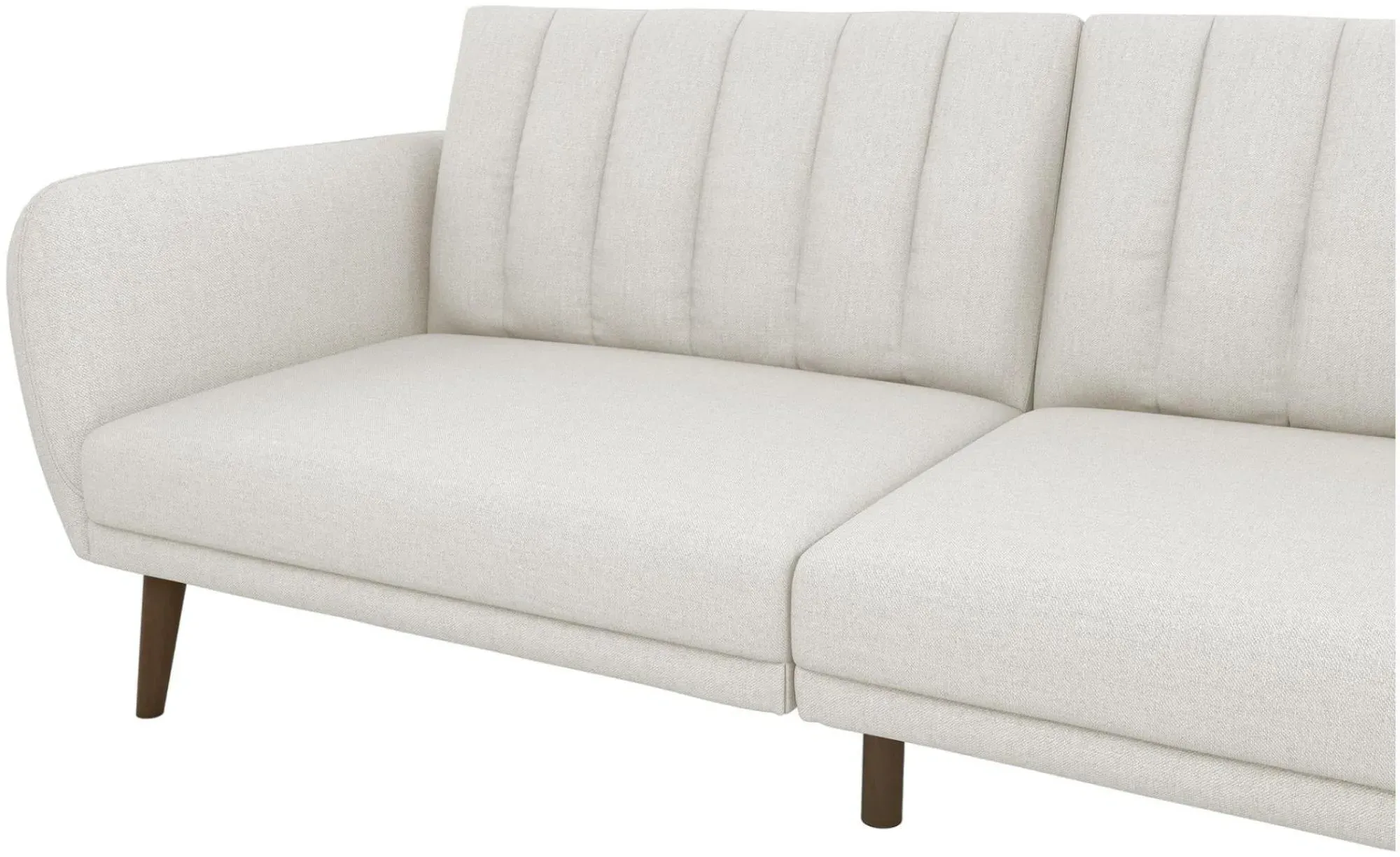 Nowata Brittany Futon Sofa Bed - Light Grey, Linen