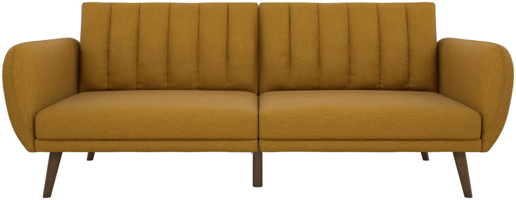 Nowata Brittany Futon Sofa Bed - Mustard, Linen
