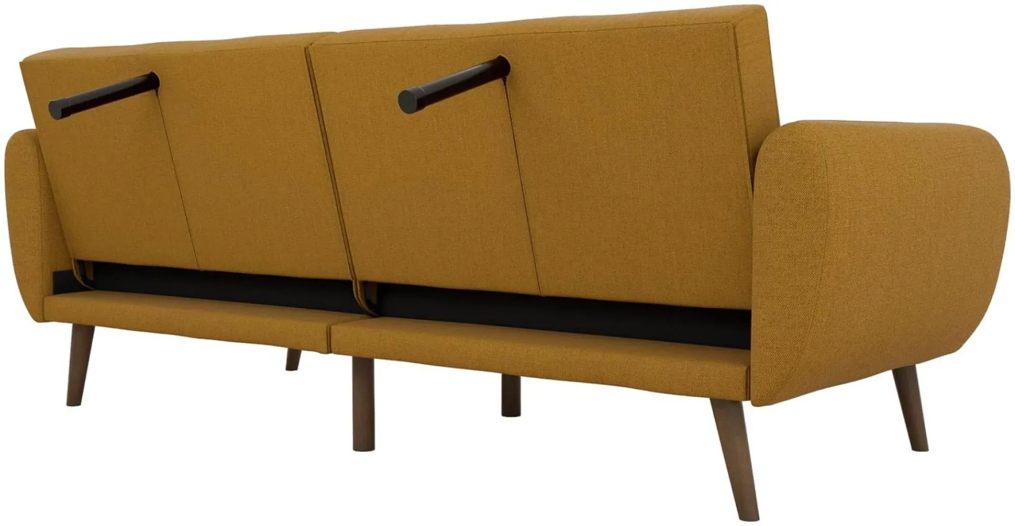 Nowata Brittany Futon Sofa Bed - Mustard, Linen