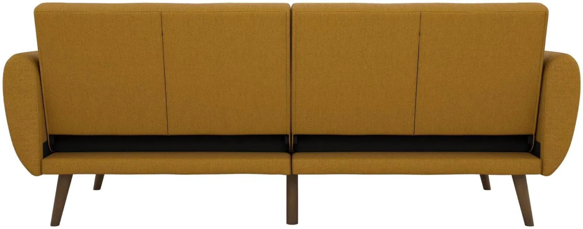 Nowata Brittany Futon Sofa Bed - Mustard, Linen