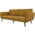 Nowata Brittany Futon Sofa Bed - Mustard, Linen