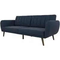 Nowata Brittany Futon Sofa Bed - Navy, Linen