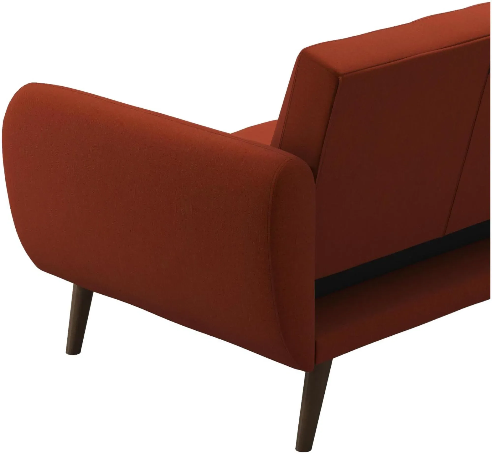 Nowata Brittany Futon Sofa Bed - Orange, Linen