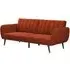 Nowata Brittany Futon Sofa Bed - Orange, Linen