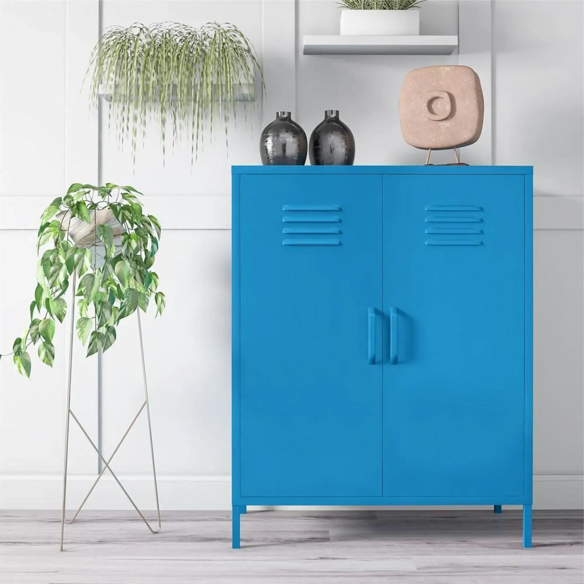 Nowata Cache 2 Door Locker Storage Cabinet - Blue