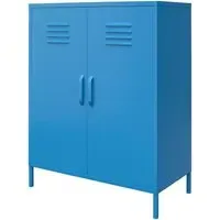 Nowata Cache 2 Door Locker Storage Cabinet - Blue