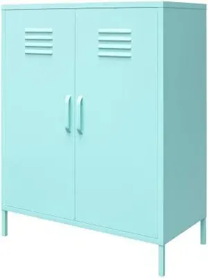 Nowata Cache 2 Door Locker Storage Cabinet - Mint