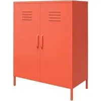 Nowata Cache 2 Door Locker Storage Cabinet - Orange