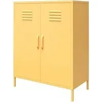 Nowata Cache 2 Door Locker Storage Cabinet - Yellow