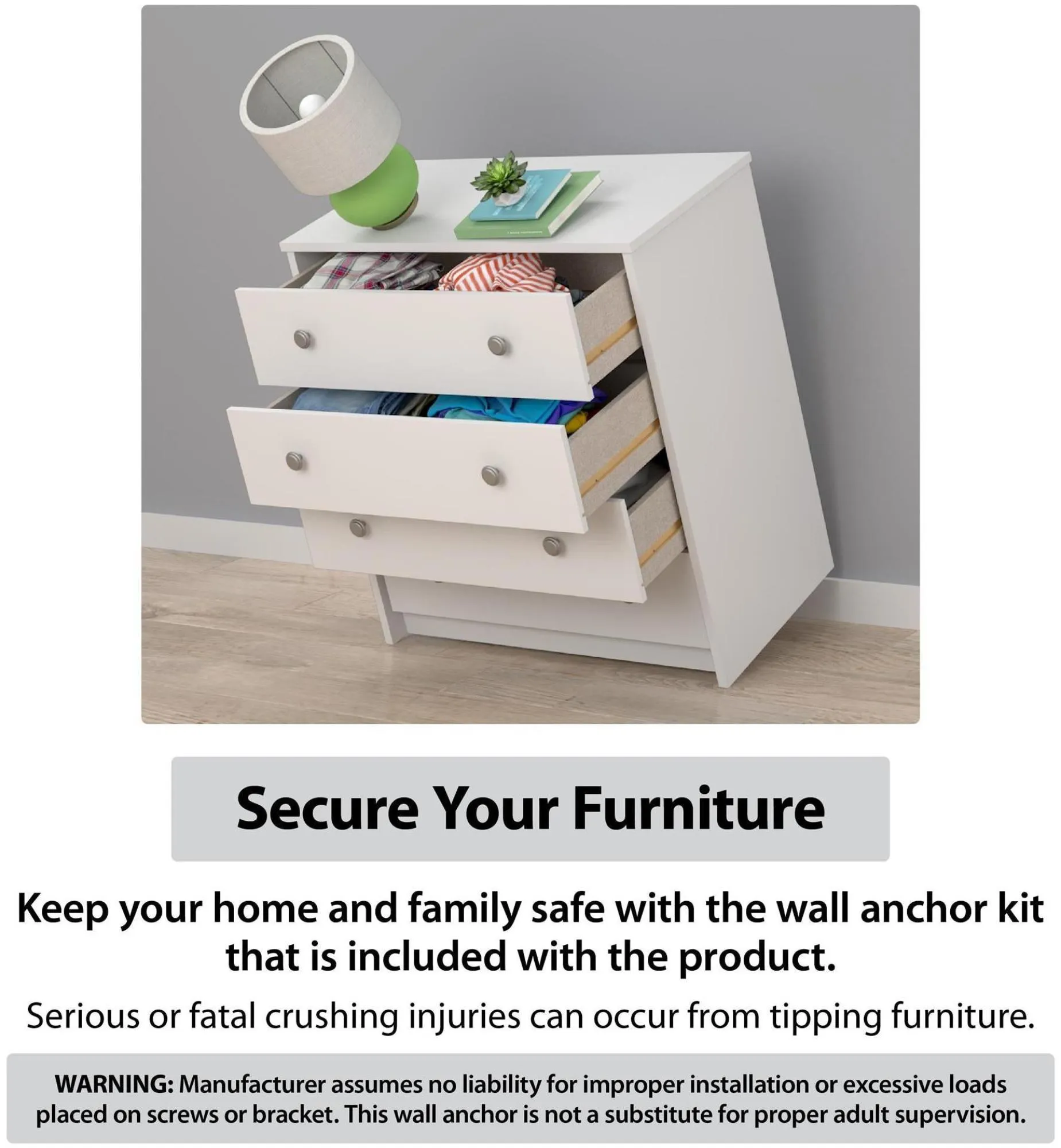 Nowata Cache Locker End Table - Blue