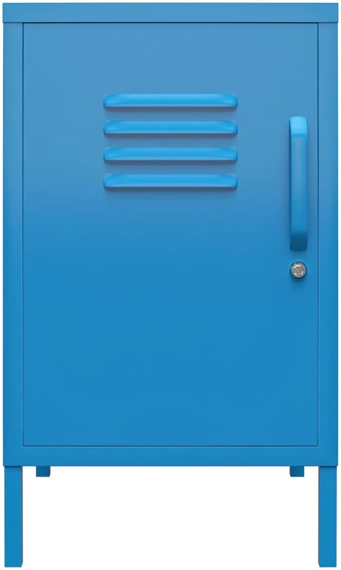 Nowata Cache Locker End Table - Blue