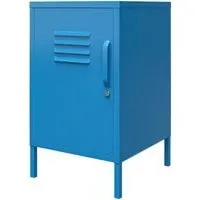 Nowata Cache Locker End Table - Blue